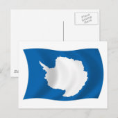 Carte postale du drapeau de l'Antarctique (Devant / Derrière)