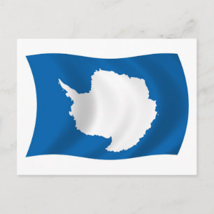 Carte postale du drapeau de l'Antarctique