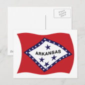 Carte postale du drapeau de l'Arkansas (Devant / Derrière)