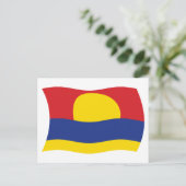 Carte postale du drapeau de l'atoll de Palmyra (Debout devant)