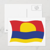 Carte postale du drapeau de l'atoll de Palmyra (Devant / Derrière)