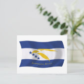 Carte postale du drapeau de l'atoll Johnston (Debout devant)