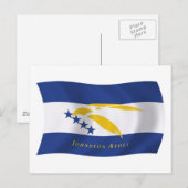 Carte postale du drapeau de l'atoll Johnston (Devant / Derrière)