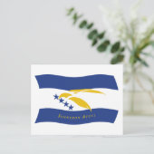 Carte postale du drapeau de l'atoll Johnston (Debout devant)