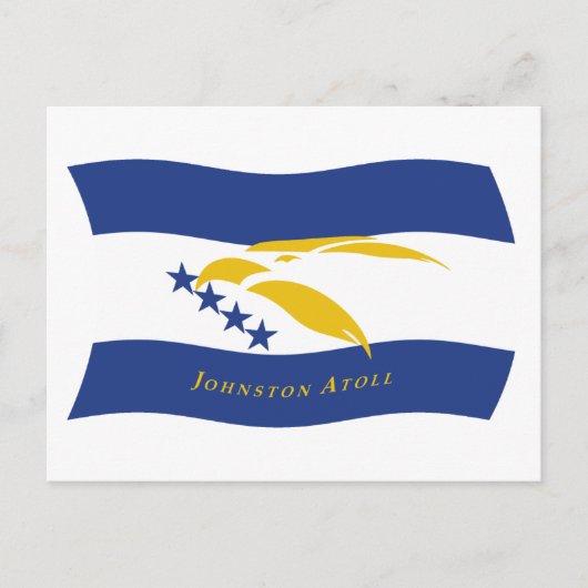 Carte postale du drapeau de l'atoll Johnston (Devant)
