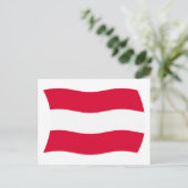 Carte postale du drapeau de l'Autriche (Debout devant)