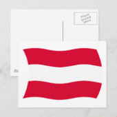 Carte postale du drapeau de l'Autriche (Devant / Derrière)