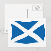 Carte postale du drapeau de l'Écosse (Devant / Derrière)