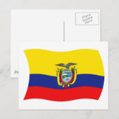 Carte postale du drapeau de l'Équateur (Devant / Derrière)