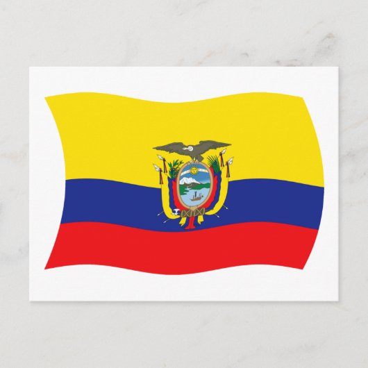 Carte postale du drapeau de l'Équateur (Devant)