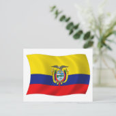 Carte postale du drapeau de l'Équateur (Debout devant)