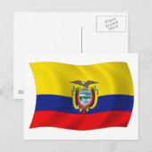 Carte postale du drapeau de l'Équateur (Devant / Derrière)