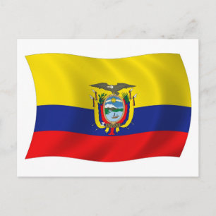 Carte postale du drapeau de l'Équateur