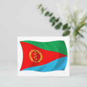 Carte postale du drapeau de l'Érythrée (Debout devant)