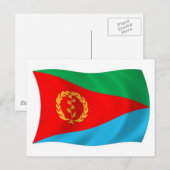 Carte postale du drapeau de l'Érythrée (Devant / Derrière)