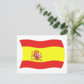 Carte postale du drapeau de l'Espagne (Debout devant)