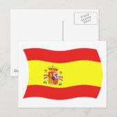 Carte postale du drapeau de l'Espagne (Devant / Derrière)
