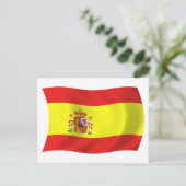 Carte postale du drapeau de l'Espagne (Debout devant)