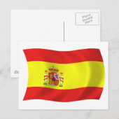 Carte postale du drapeau de l'Espagne (Devant / Derrière)