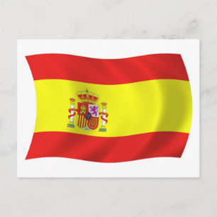 Carte postale du drapeau de l'Espagne