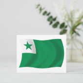 Carte postale du drapeau de l'espéranto (Debout devant)