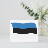 Carte postale du drapeau de l'Estonie (Debout devant)