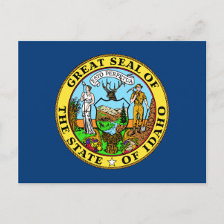 Carte postale du drapeau de l'État d'Idaho