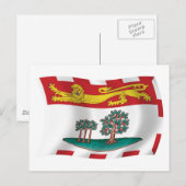 Carte postale du drapeau de l'Île-du-Prince-Édouar (Devant / Derrière)