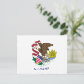 Carte postale du drapeau de l'Illinois (Debout devant)