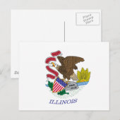 Carte postale du drapeau de l'Illinois (Devant / Derrière)