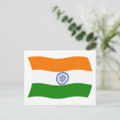 Carte postale du drapeau de l'Inde (Debout devant)