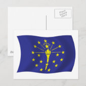 Carte postale du drapeau de l'Indiana (Devant / Derrière)