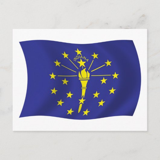 Carte postale du drapeau de l'Indiana (Devant)