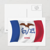 Carte postale du drapeau de l'Iowa (Devant / Derrière)
