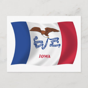 Carte postale du drapeau de l'Iowa