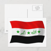 Carte postale du drapeau de l'Irak (Devant / Derrière)