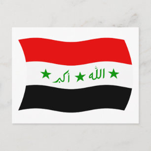 Carte postale du drapeau de l'Irak