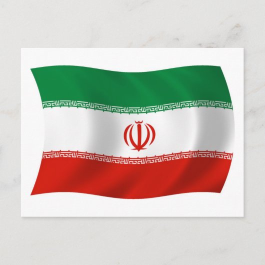 Carte postale du drapeau de l'Iran (Devant)