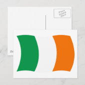 Carte postale du drapeau de l'Irlande (Devant / Derrière)