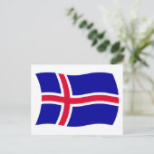 Carte postale du drapeau de l'Islande (Debout devant)