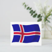 Carte postale du drapeau de l'Islande (Debout devant)