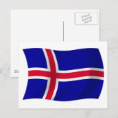 Carte postale du drapeau de l'Islande (Devant / Derrière)
