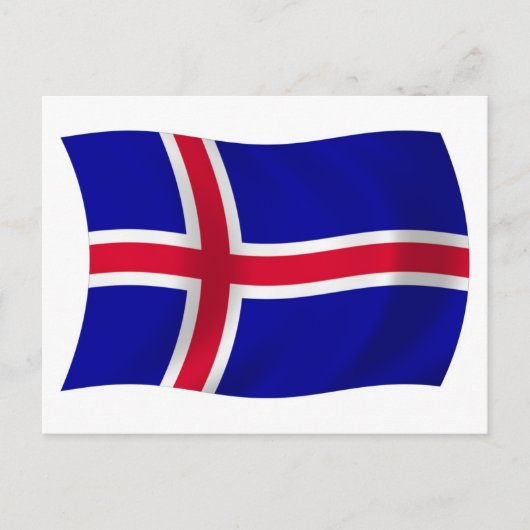 Carte postale du drapeau de l'Islande (Devant)