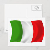 Carte postale du drapeau de l'Italie (Devant / Derrière)