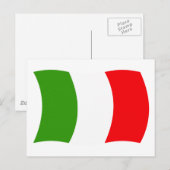 Carte postale du drapeau de l'Italie (Devant / Derrière)