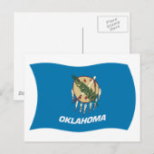 Carte postale du drapeau de l'Oklahoma (Devant / Derrière)