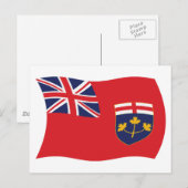 Carte postale du drapeau de l'Ontario (Devant / Derrière)