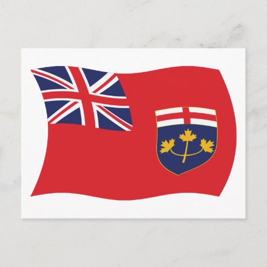 Carte postale du drapeau de l'Ontario (Devant)