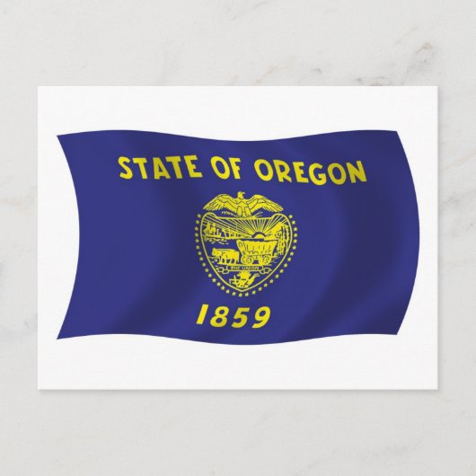 Carte postale du drapeau de l'Oregon (Devant)