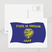 Carte postale du drapeau de l'Oregon (Devant / Derrière)